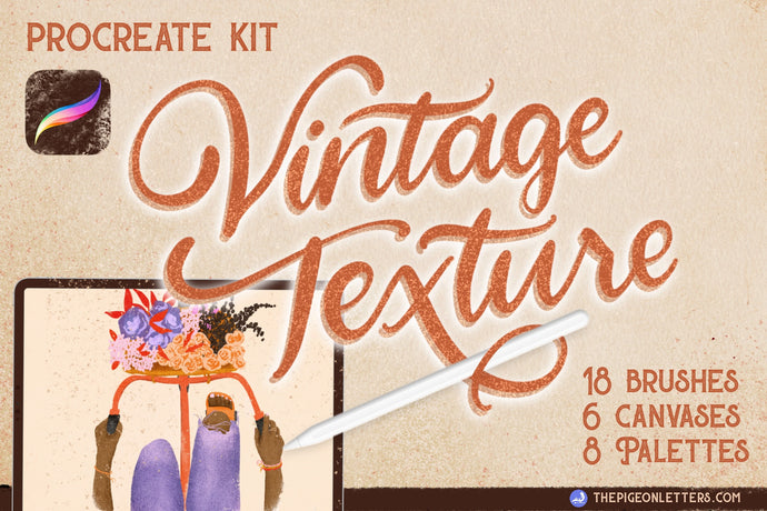 vintage texture brushes for procreate