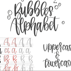 Lettering Practice Sheets - Bubbles Alphabet