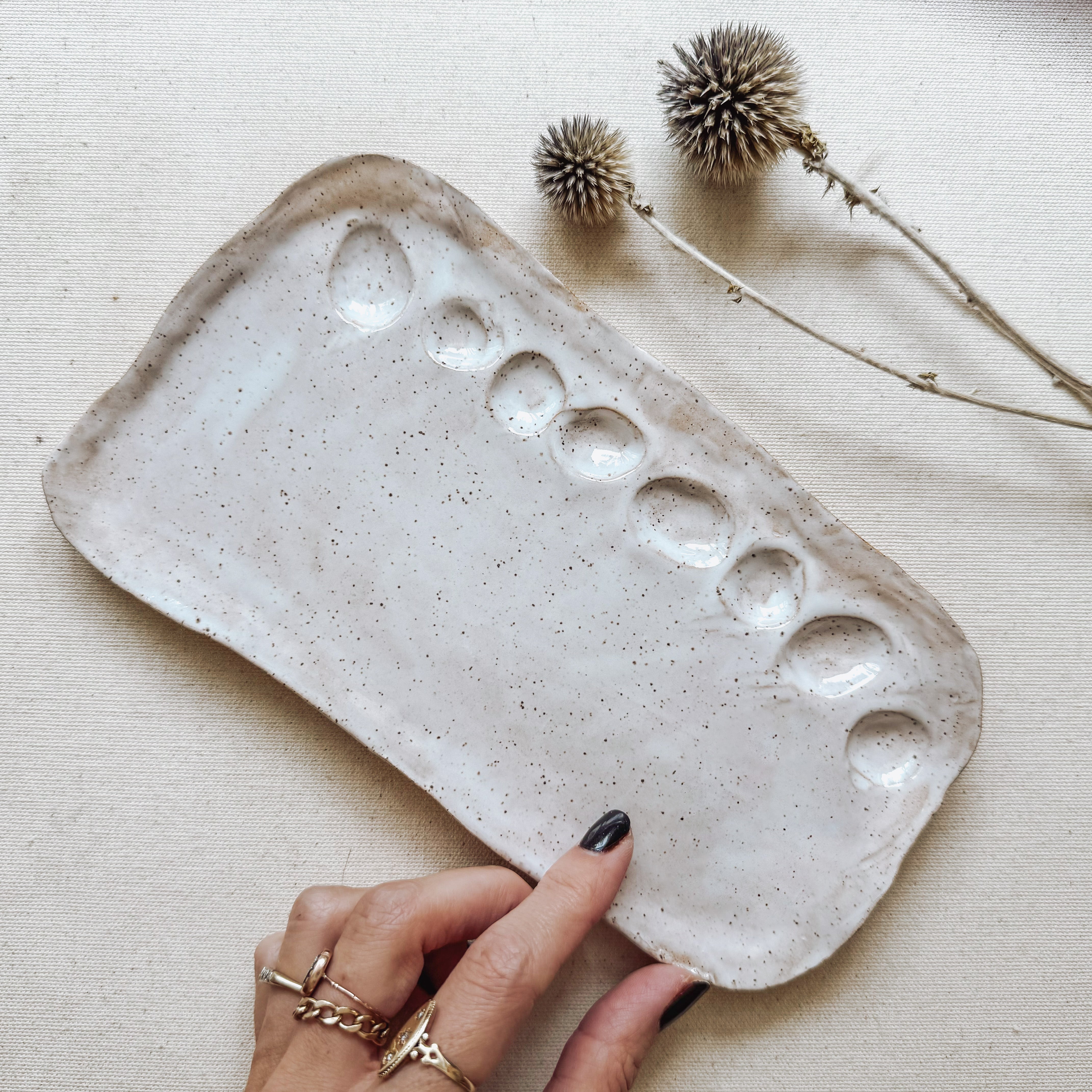 handmade ceramic palette for painting