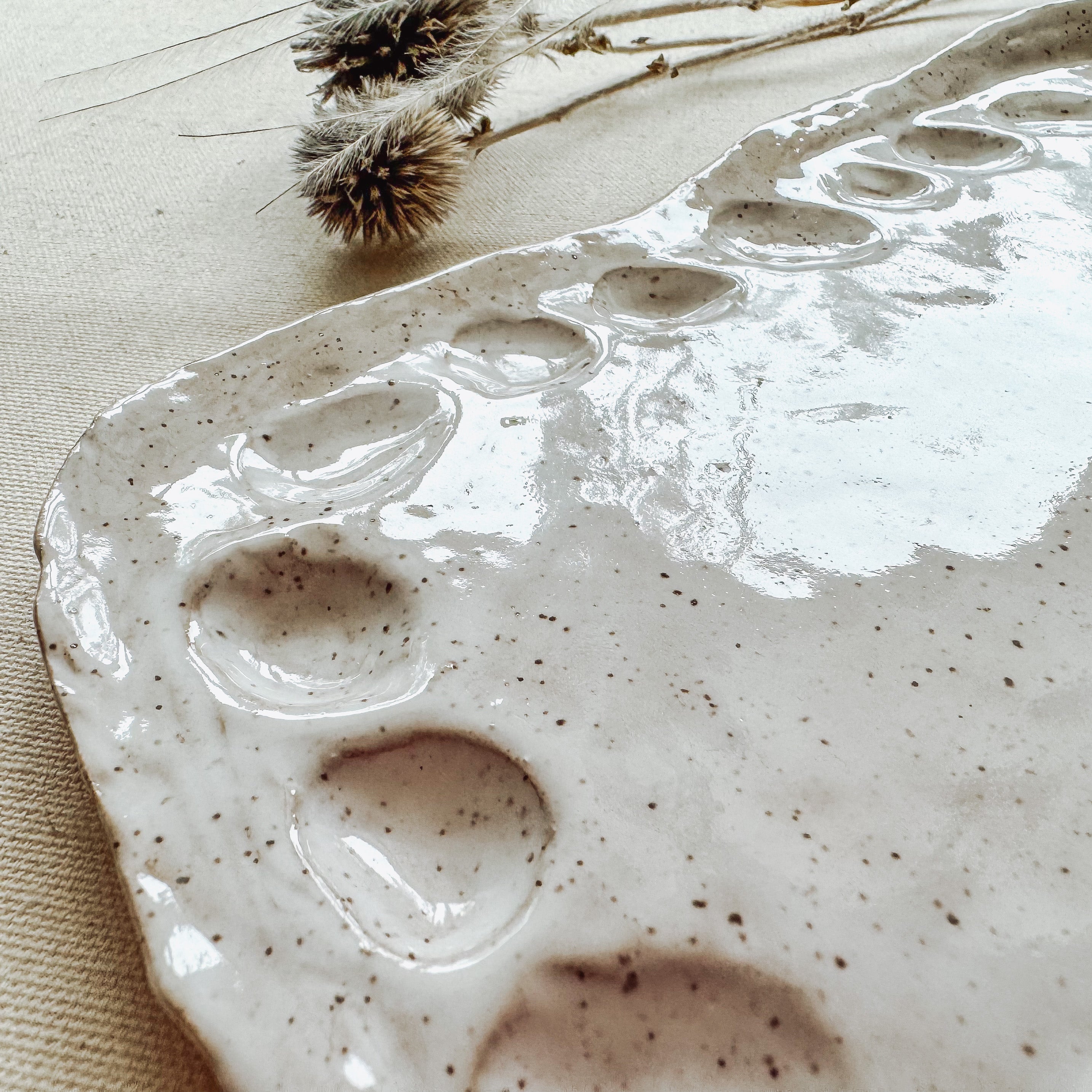 handmade ceramic paint palette