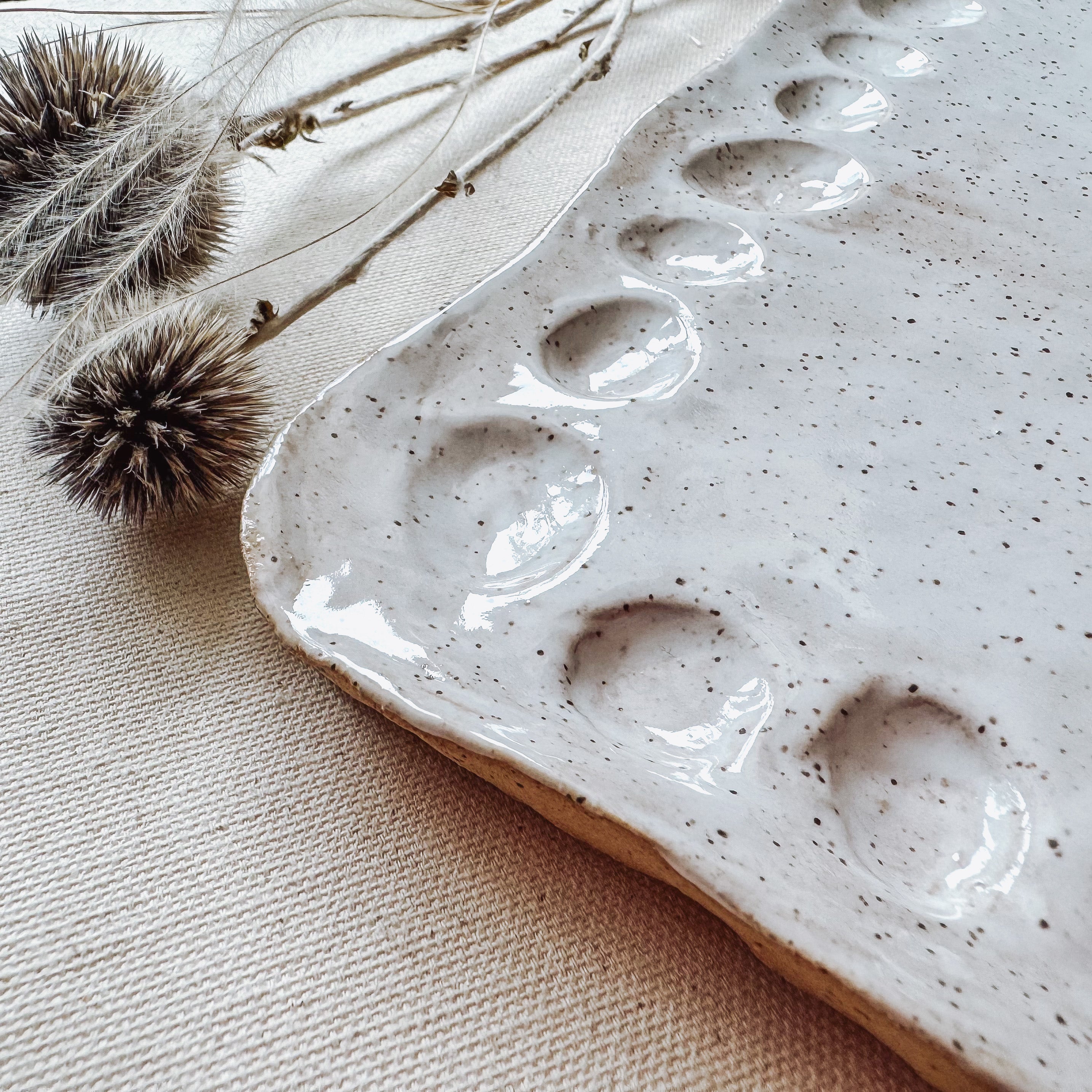 handmade ceramic paint palette