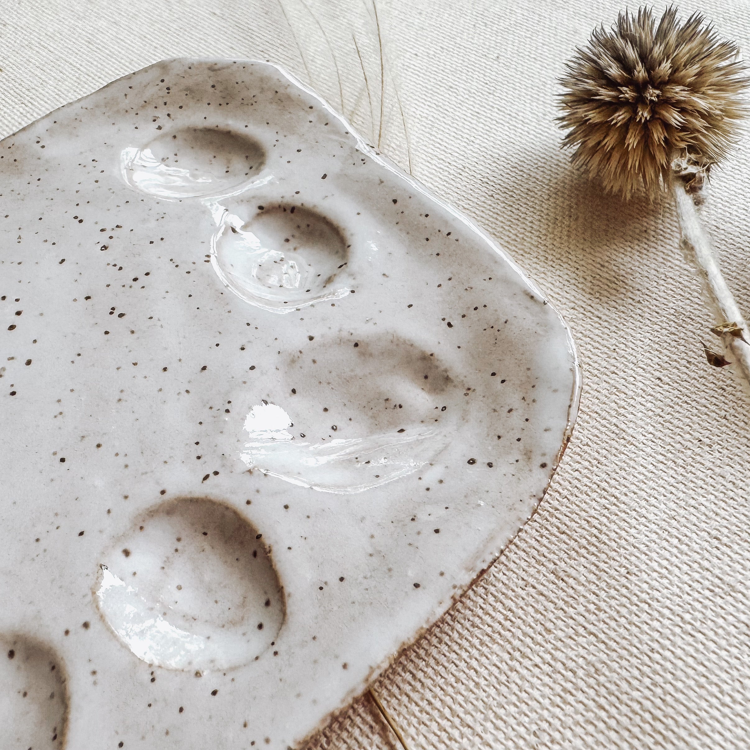 handmade ceramic paint palette
