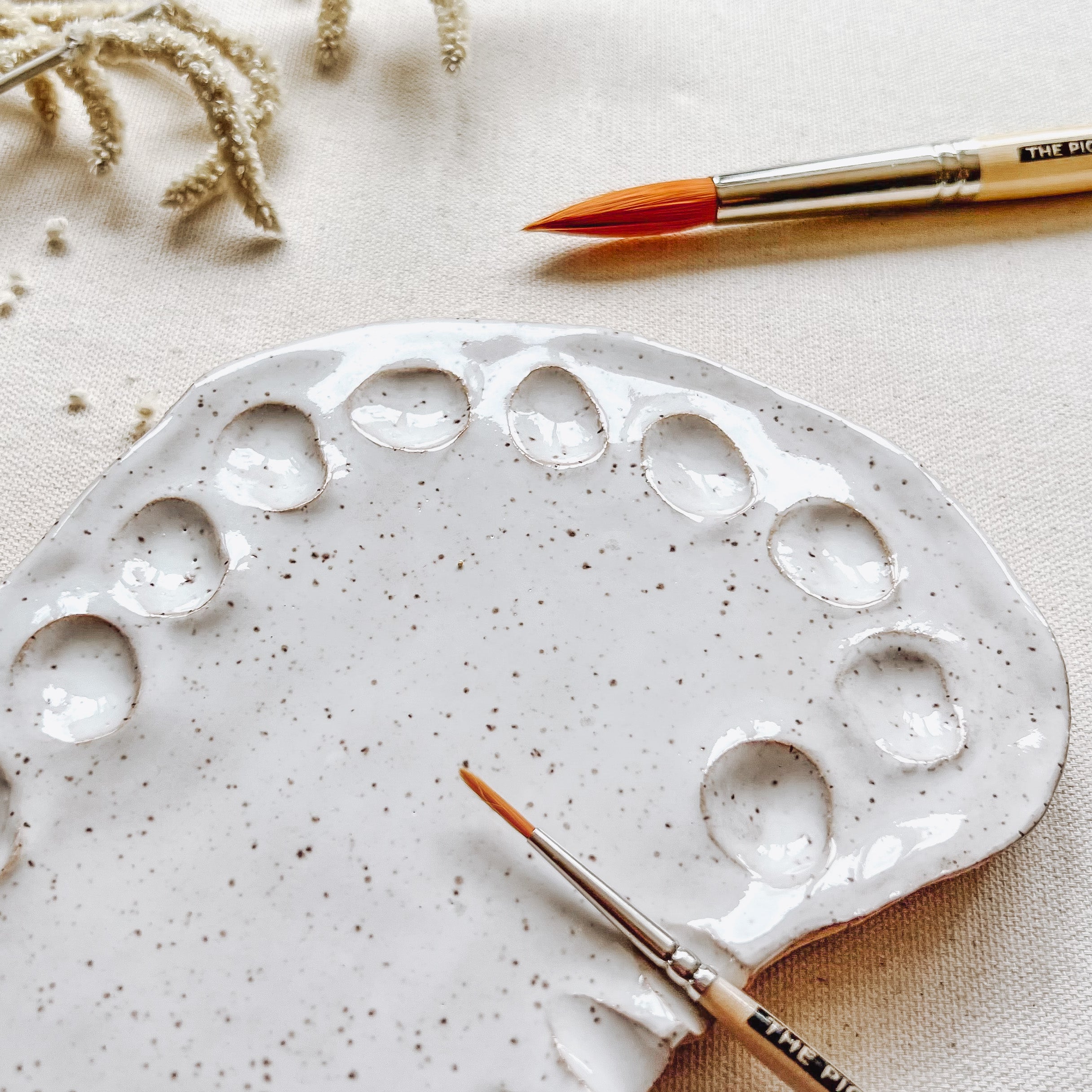 handmade ceramic paint palette
