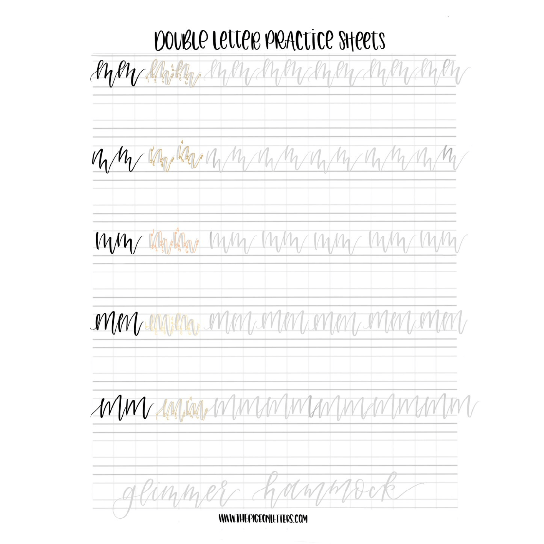 practice sheets for lettering