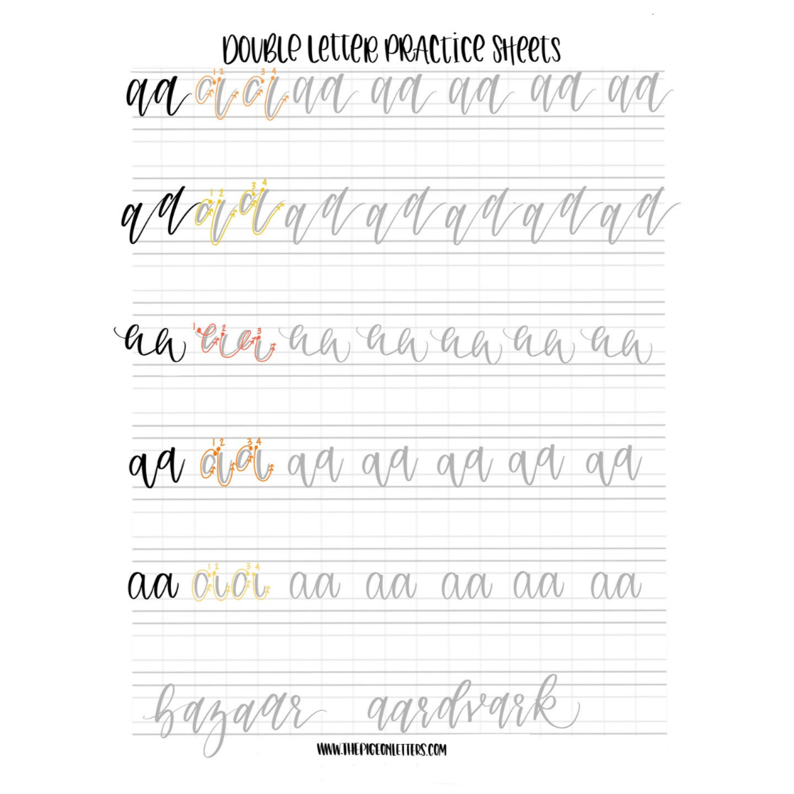 practice sheets for procreate lettering