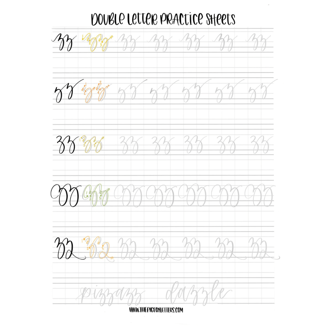 practice sheets for lettering in procreate