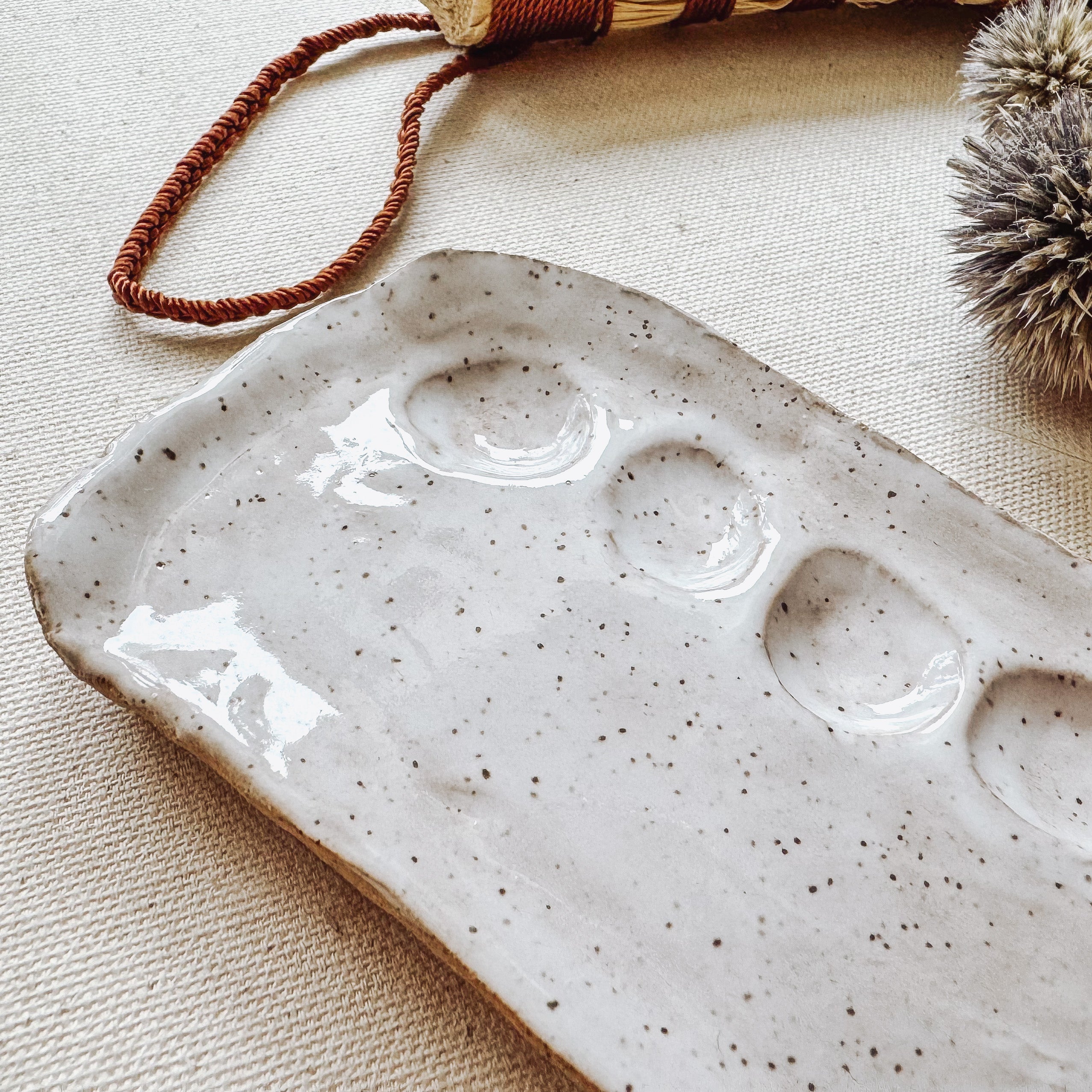 handmade ceramic paint palette