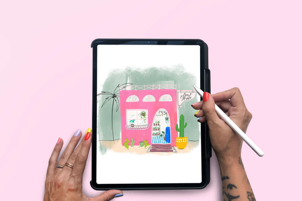 Procreate painting with a gouache effect