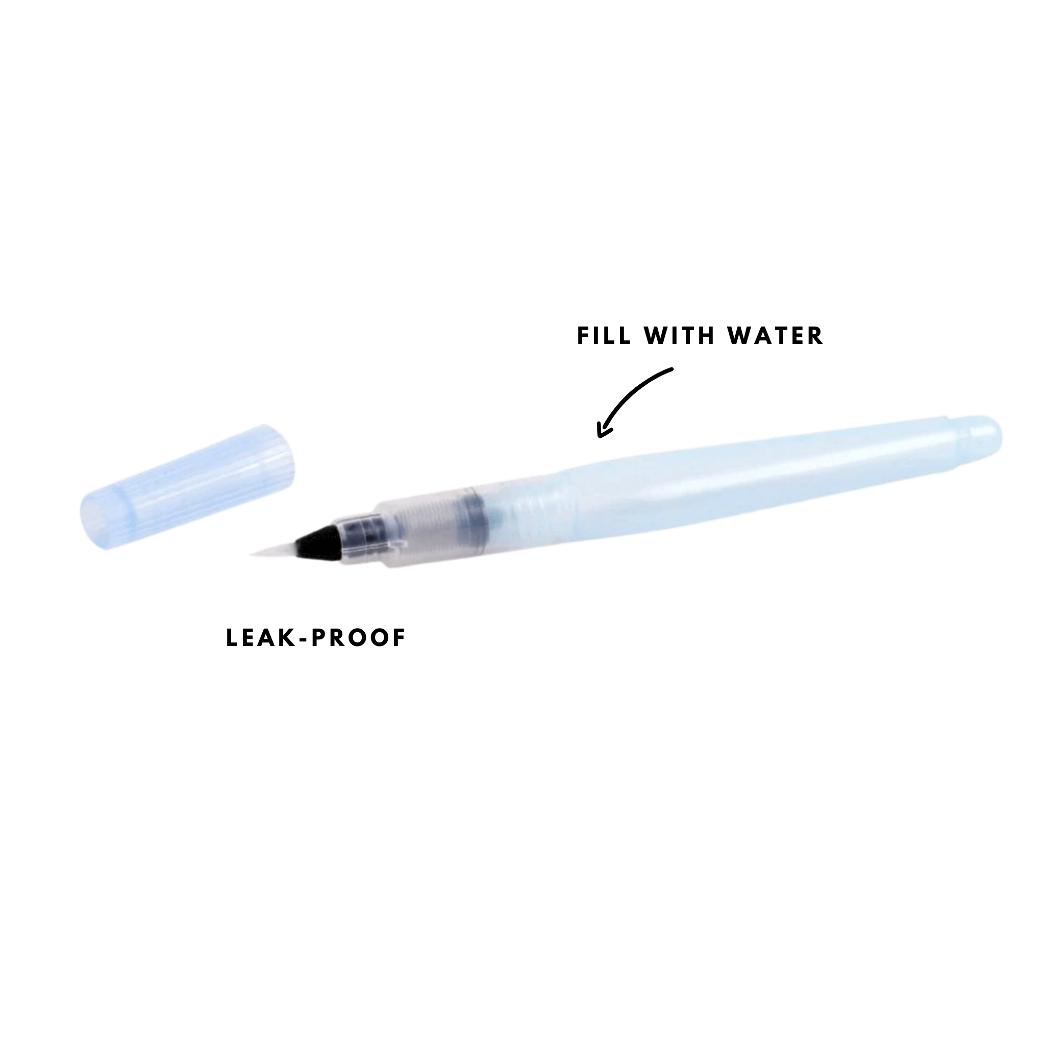 Refillable brush for painting on the go