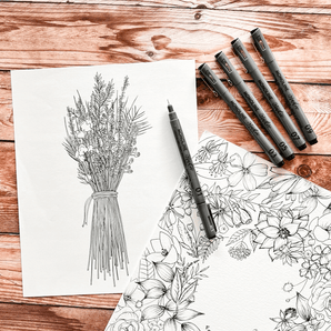 Line drawing using cruelty-free pens