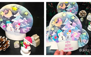 How to Paint a Winter Snow Globe Card
