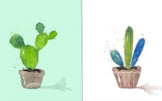 Paint 4 Easy Cacti Using Watercolor