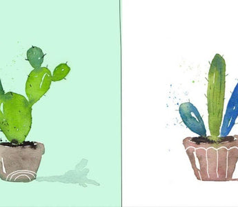 Paint 4 Easy Cacti Using Watercolor