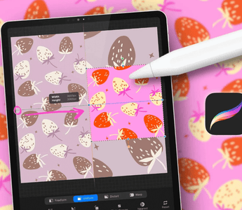 half drop pattern in procreate