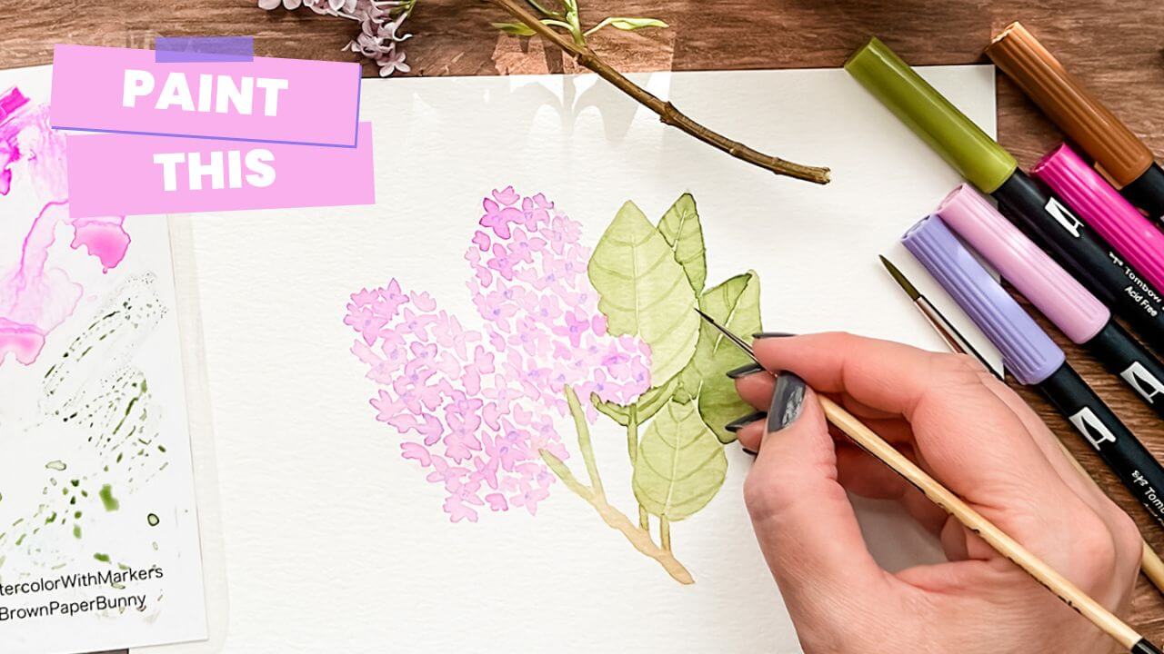 How to paint flowers with markers