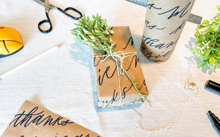 Create Hand Lettered Wrapping Paper