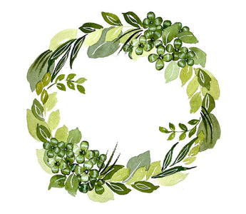 How to Paint a Layered Shamrock Wreath with Watercolor