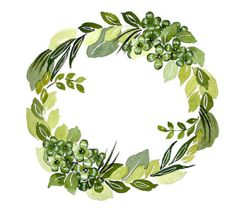 How to Paint a Layered Shamrock Wreath with Watercolor