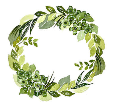 How to Paint a Layered Shamrock Wreath with Watercolor