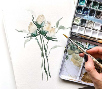 how to paint vintage wildflowers