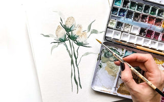 how to paint vintage wildflowers
