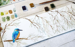 How to paint a bird using watercolours