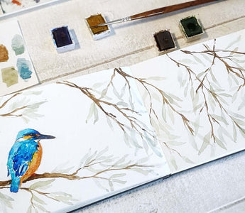 How to paint a bird using watercolours