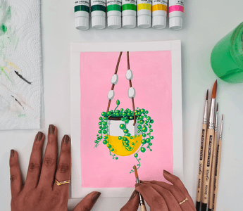 Learn to Paint House Plants with Acrylic Gouache