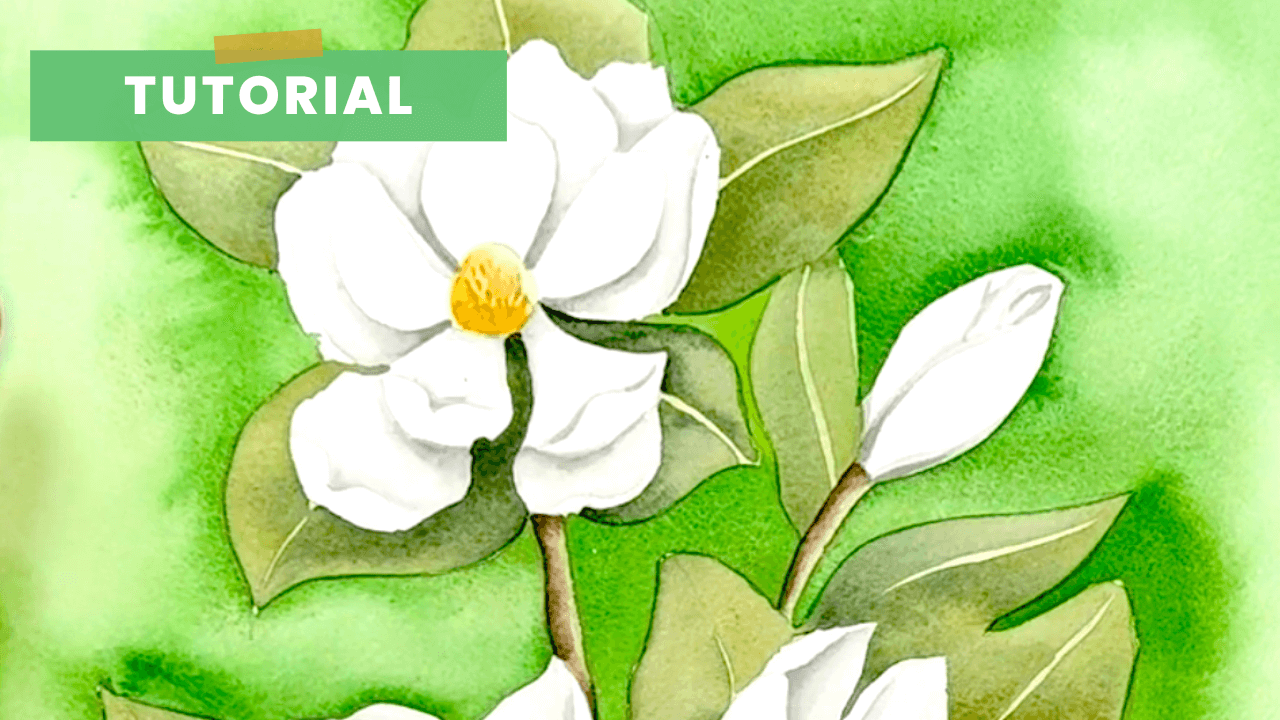 Watercolor flower painting tutorial