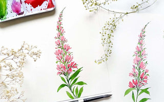Watercolor floral painting tutorial