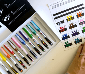 Swatch Karin Acrylic Brush Pens with Me – The Pigeon Letters
