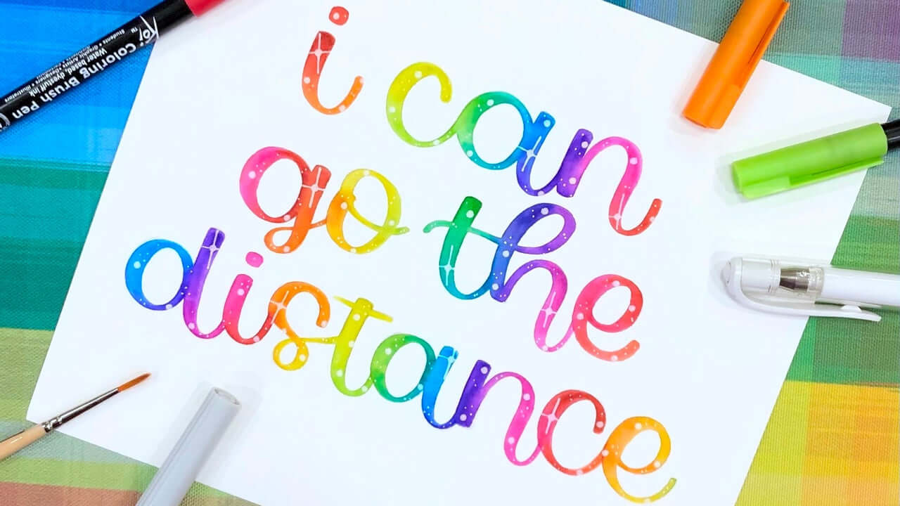Lettering tutorial with color blending