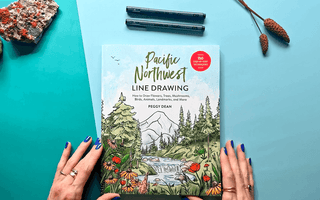 pacific northwest line drawing book by peggy dean
