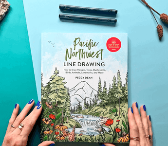 pacific northwest line drawing book by peggy dean
