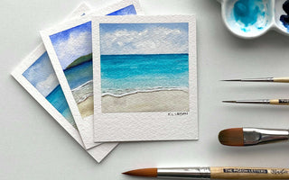 Watercolor beach tutorial