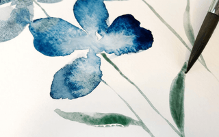 Loose floral painting tutorial with watercolor