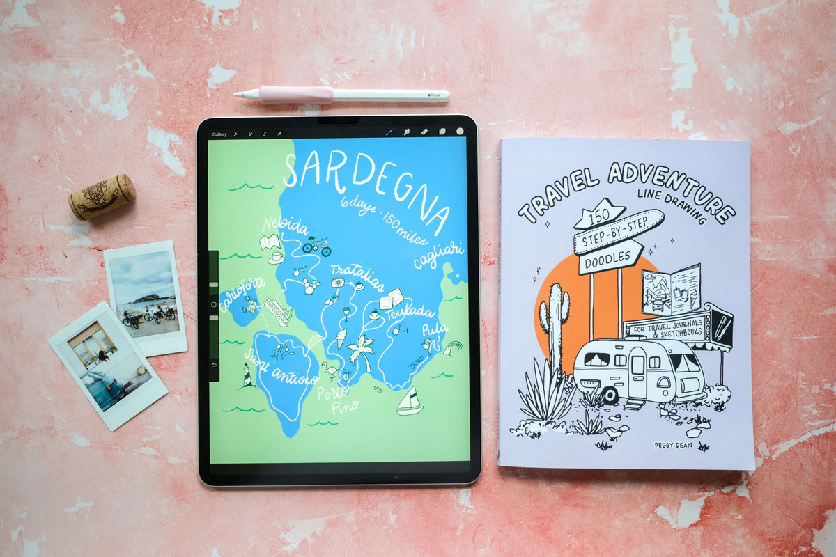 Create A Unique Travel Map Illustration in Procreate – The Pigeon Letters