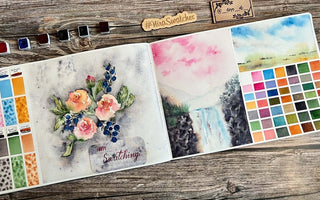 Watercolor sketchbook spread