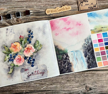 Watercolor sketchbook spread