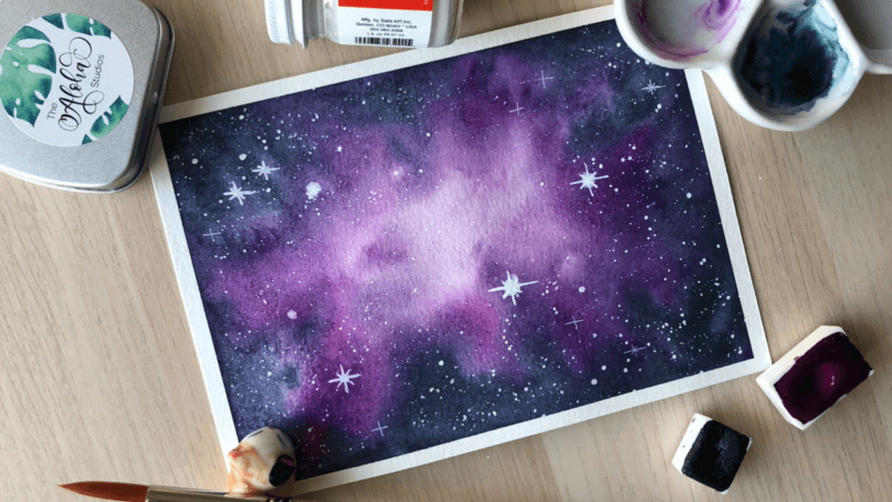 Create a Two Tone Watercolour Galaxy