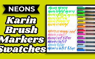 Swatch Karin Neon Brush Markers with Me