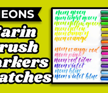 Karin markers neon brush marker swatches