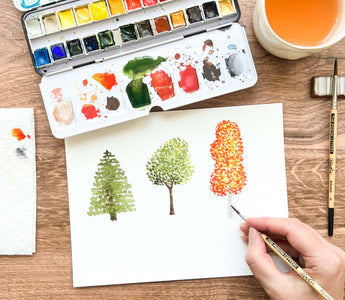 Easy watercolor tree tutorial