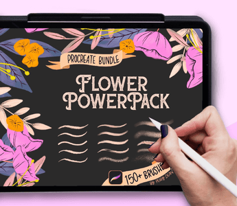 flower powerpack procreate botanical brushes