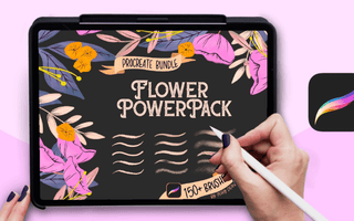 flower powerpack procreate botanical brushes