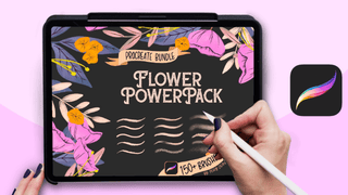 flower powerpack procreate botanical brushes