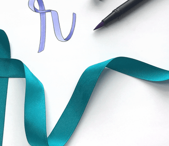 Create Ribbon Lettering Effect Using a Brush Pen