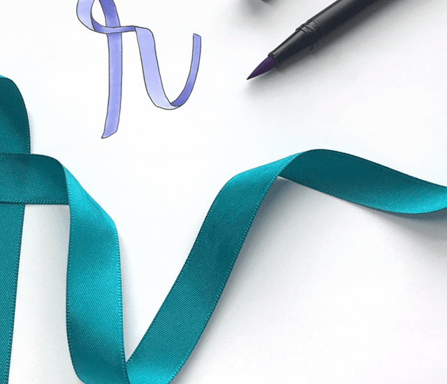 Descriptive Lettering Ribbon Create Ribbon Lettering Effect Using a Brush Pen