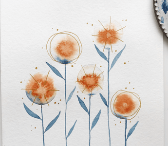 Watercolor Abstract Floral Tutorial
