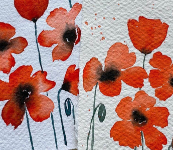 Paint Simple Watercolor Poppies